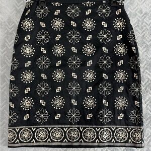 Sigrid Olsen Floral Embroidered Pencil Skirt Size 4